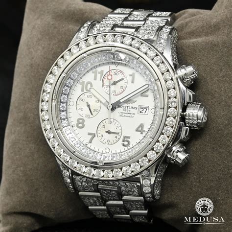 breitling super avenger iced out|breitling super avenger a13370.